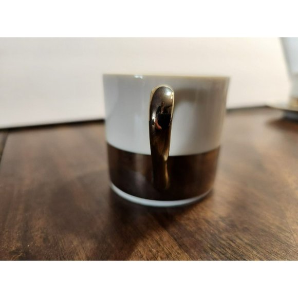 Vtg FF Japan (4) White w/Silver Expresso/Demitasse cups w/saucers Excellent! - Picture 3 of 16